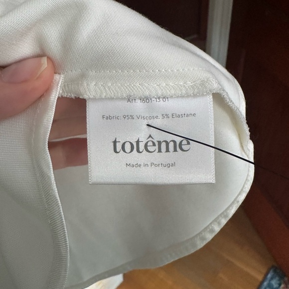 Totême Fluid V-Neck Top Tunic Off White pockets sleeveless toteme - Picture 7 of 9